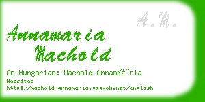 annamaria machold business card